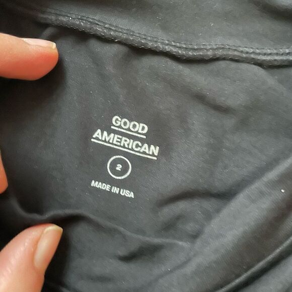 Good American  GOOD FORM CREWNECK BODY black Size 2 NWOT - Picture 3 of 9